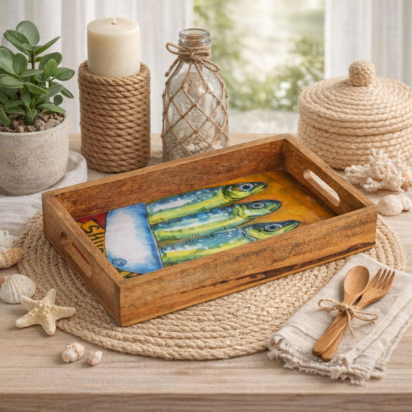 Bandeja estilo costero para servir aperitivos