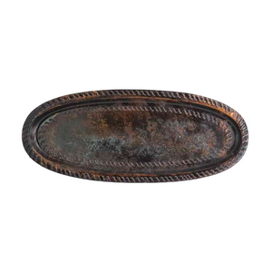 Bandeja ovalada metal desgastado