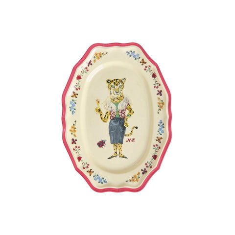 bandeja de melamina con leopardo diseño Nathalie Lété