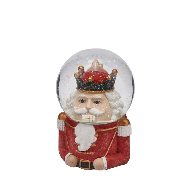 bola de nieve Cascanueces con purpurina decorativa