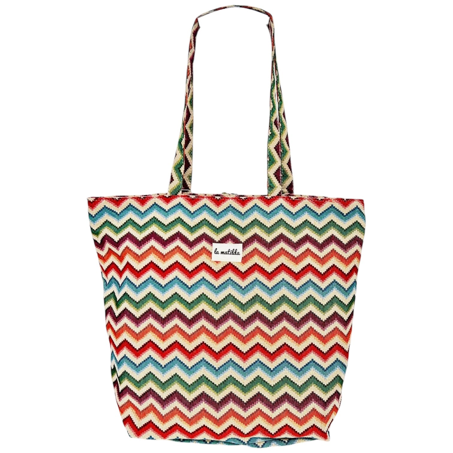 Bolsa grande zigzag multicolor