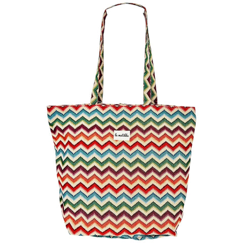 Bolsa grande zigzag multicolor