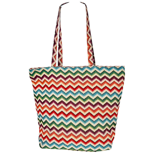 Bolsa grande zigzag multicolor