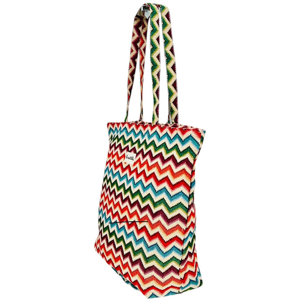 Bolsa grande zigzag multicolor
