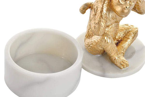 Interior de la caja de base efecto mármol blanco con tapa