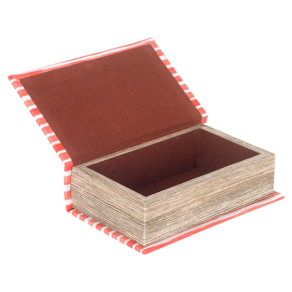 Caja decorativa con forma de libro abierta