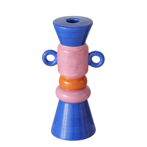 Candelabro tricolor con asas