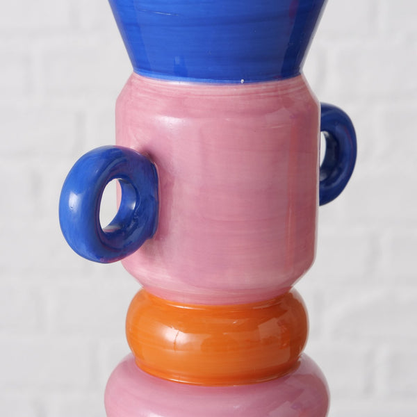 Candelabro tricolor con asas