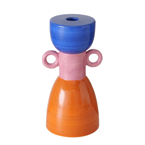 Candelabro tricolor con asas