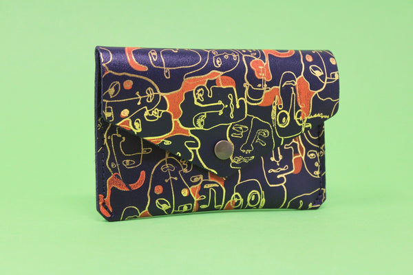 Cartera carinas azul marino