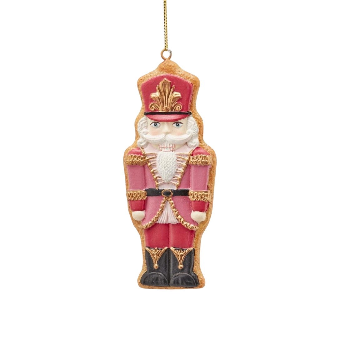 adorno navideño cascanueces con diseño de galleta