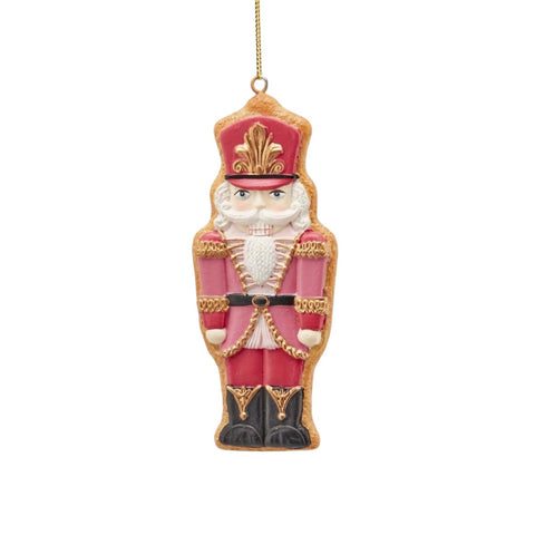 adorno navideño cascanueces con diseño de galleta