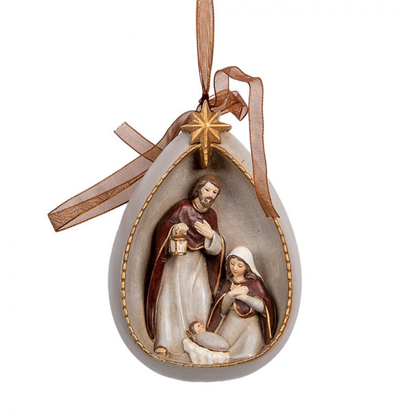 adorno navideño Nacimiento dentro de huevo Brocantia