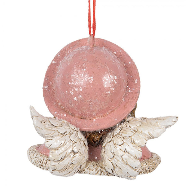 adorno navideño vintage de resina pintado a mano