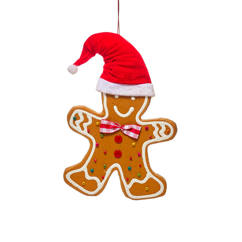 Colgante muñeco galleta de jengibre sombrero