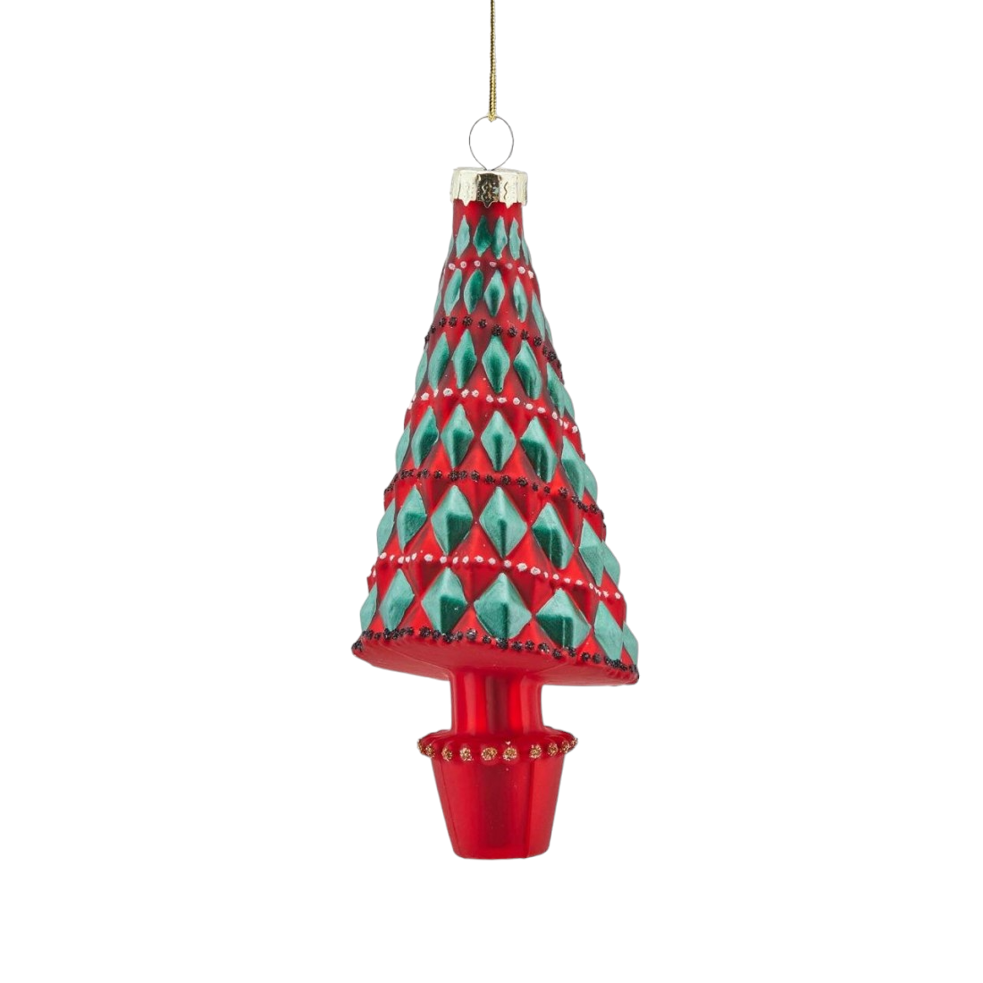 Colgante árbol cristal rojo