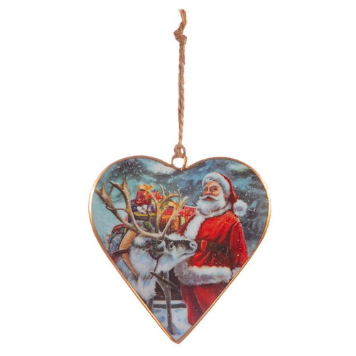 Colgante corazón Santa vintage