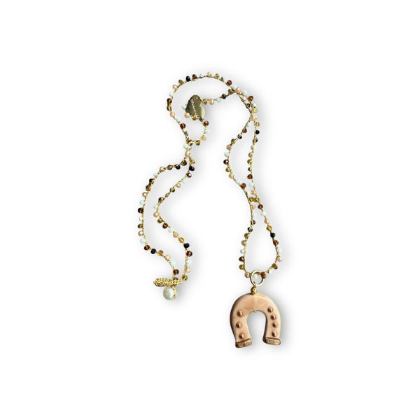 Collar siciliano artesanal con colgante de herradura