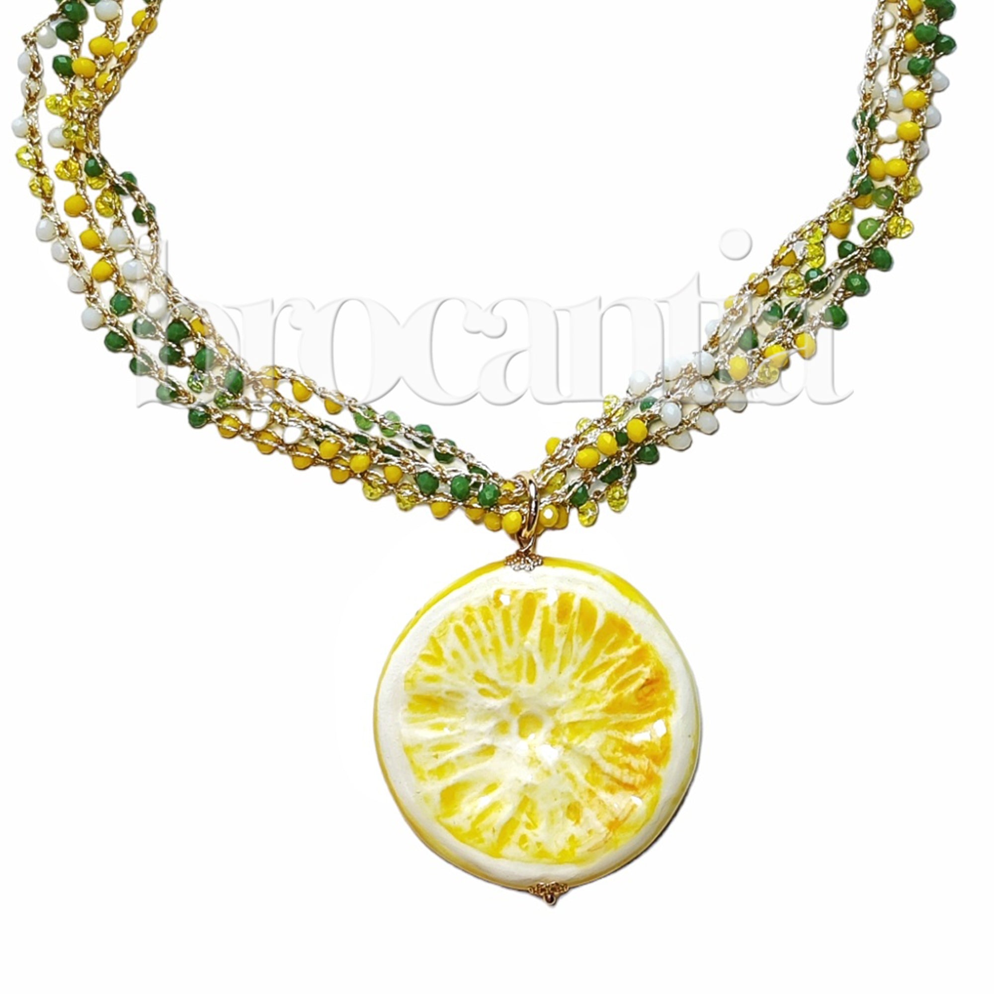 Collar limón cerámica siciliana