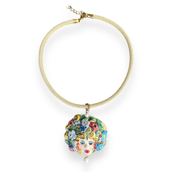 Collar Testa di Moro maxi colores Brocantia