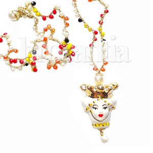 Collar Testa di Moro Reina corona