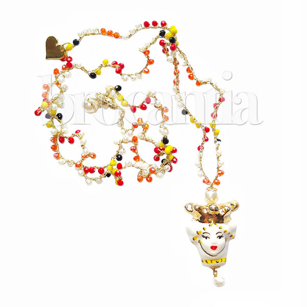 Collar Testa di Moro Reina corona