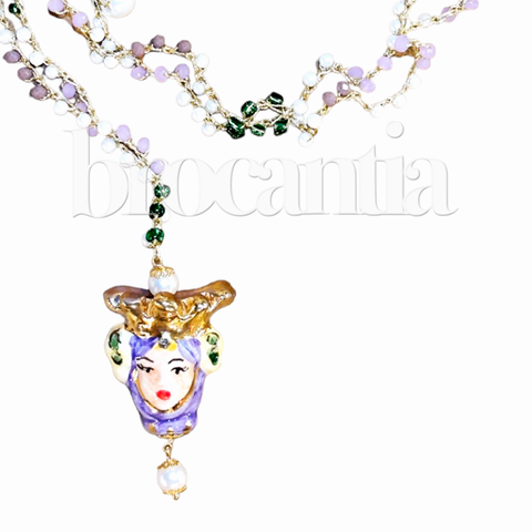 Collar Testa di Moro Reina corona