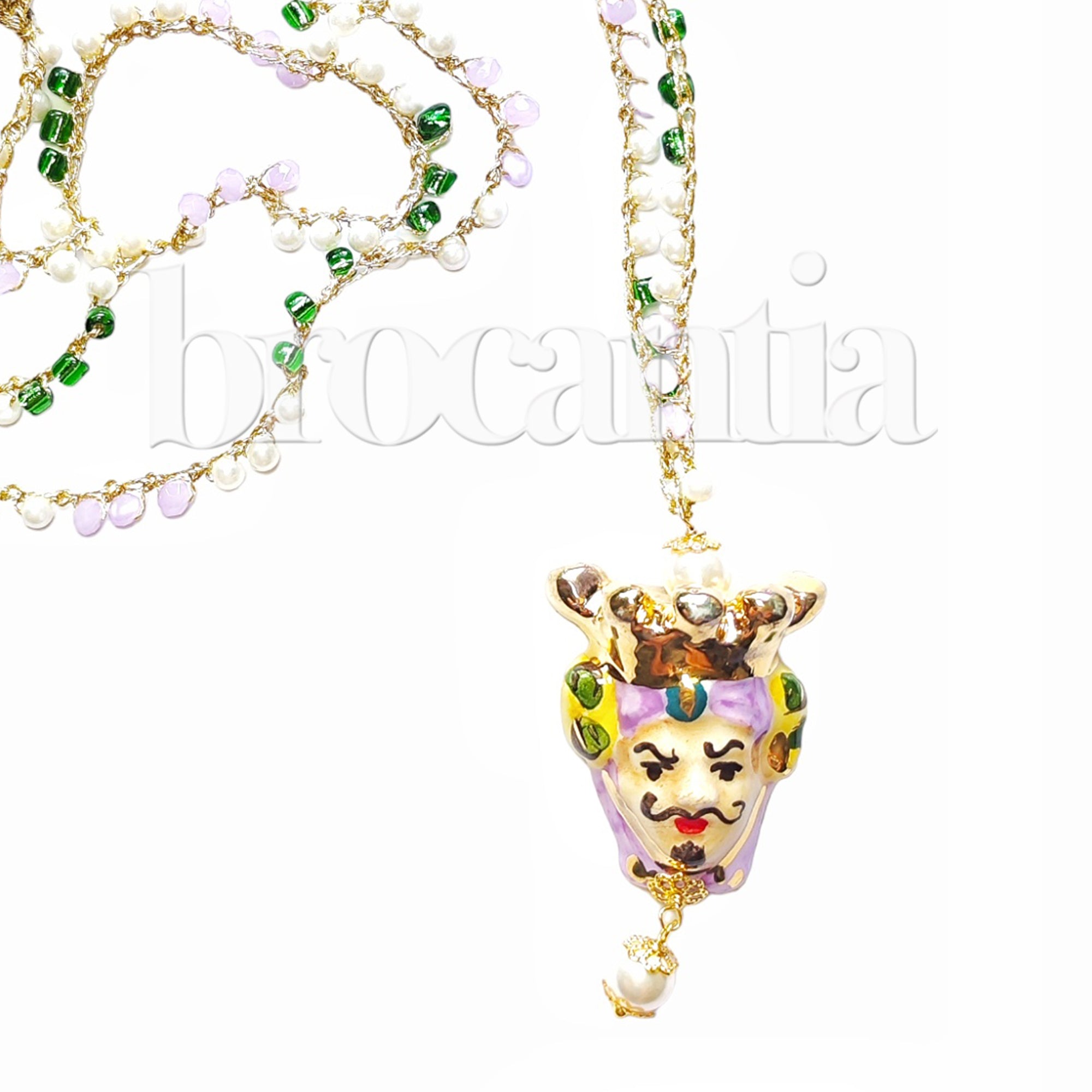 Collar Testa di Moro Rey corona