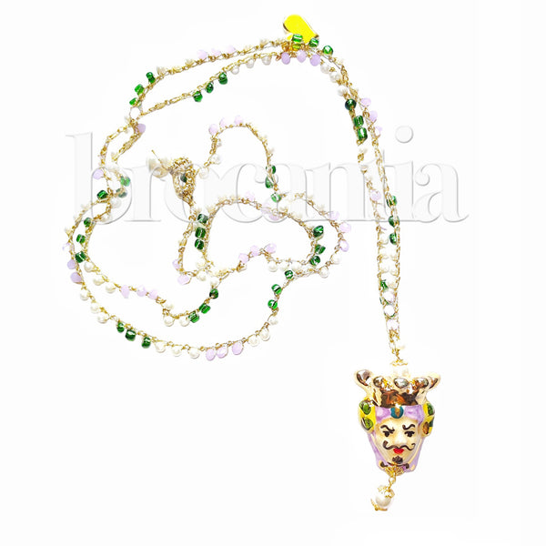 Collar Testa di Moro Rey corona