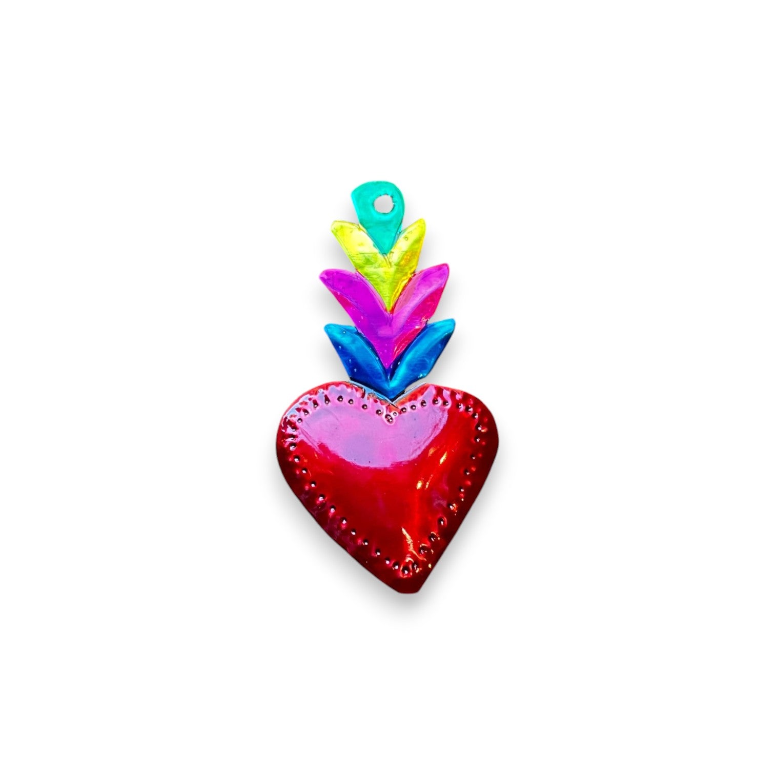 Corazón Ex Voto gofrado pequeño