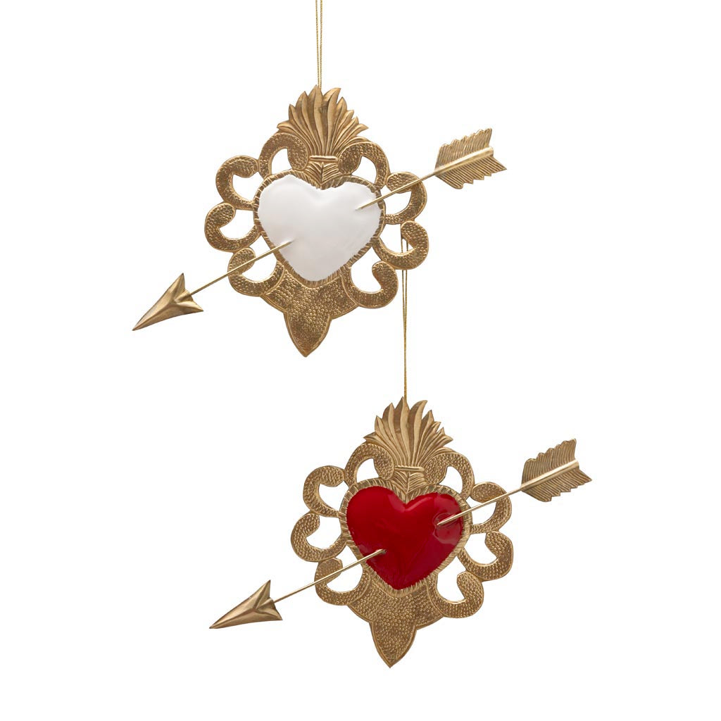 Corazón Ex Voto con flecha