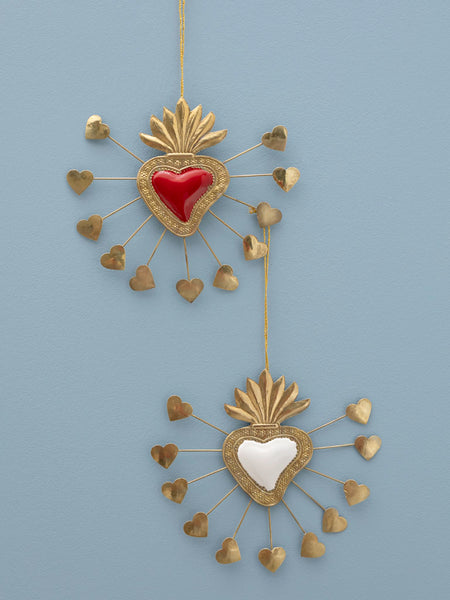 Corazón Ex Voto con mini corazones Brocantia