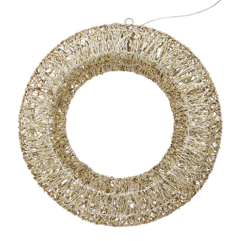 corona navideña luminosa con 1200 luces LED cálidas