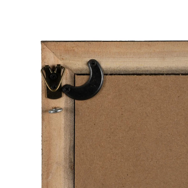 parte trasera del cuadro botánico con sistema de colgado