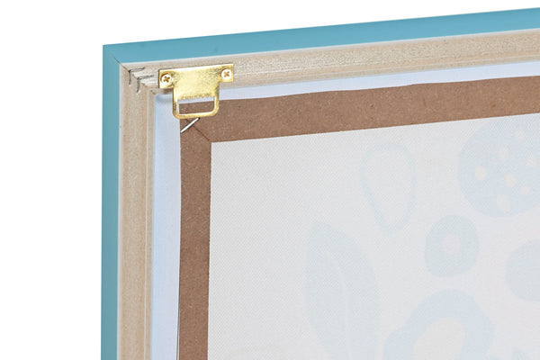 Parte trasera cuadro decorativo listo para colgar con herraje