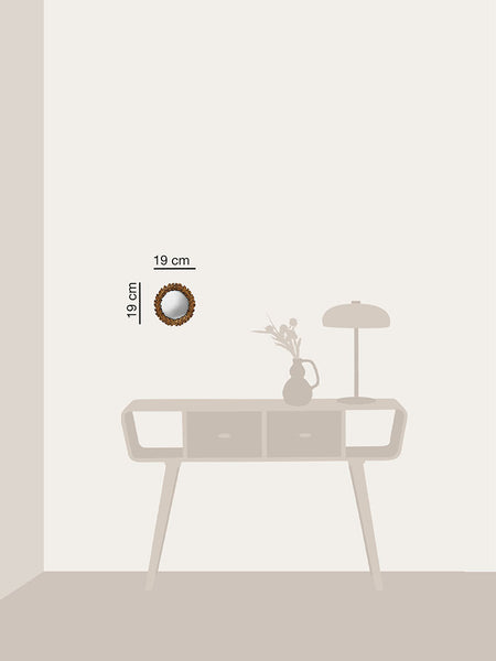 Medidas del espejo decorativo redondo de 19 cm