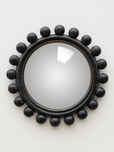 Espejo convexo negro bolitas Brocantia
