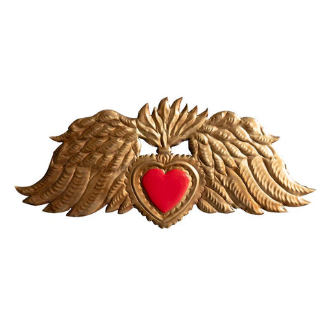 Ex Voto Corazón rojo con alas Brocantia