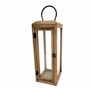 Farol madera y cristal
