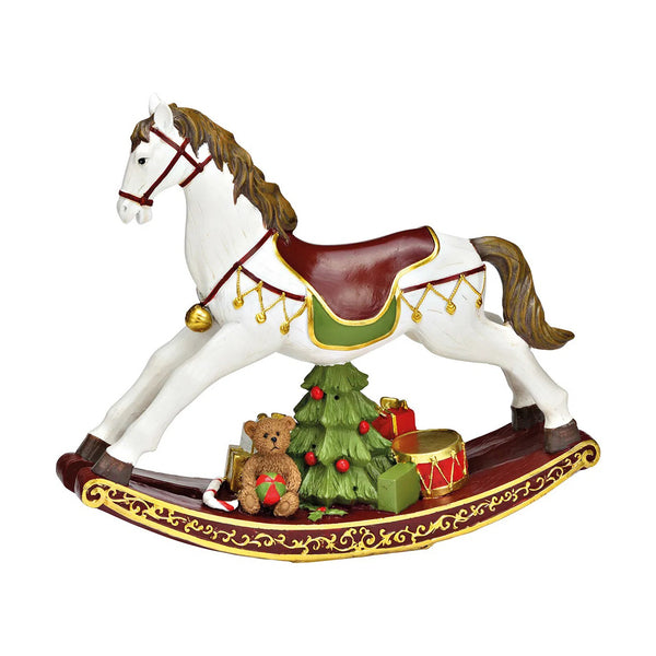 caballito balancín decorativo navideño Brocantia
