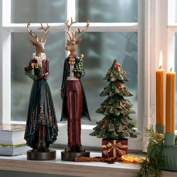 figuras de animales navideños elegantes Brocantia