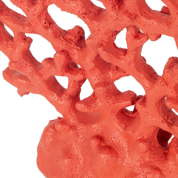 Escultura de coral marino roja decorativa