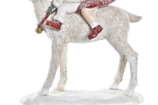 Escultura navideña clásica con acabado brillante