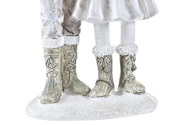 figuras de resina pintadas a mano con ropa de invierno