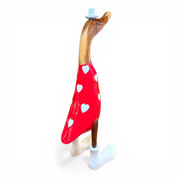 figura de pato de madera reciclada estilo rústico moderno