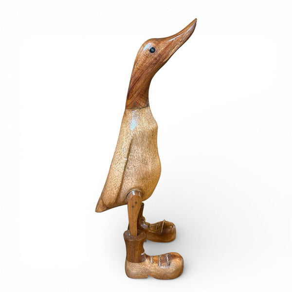 Pato artesanal tallado a mano Indonesia vista trasera