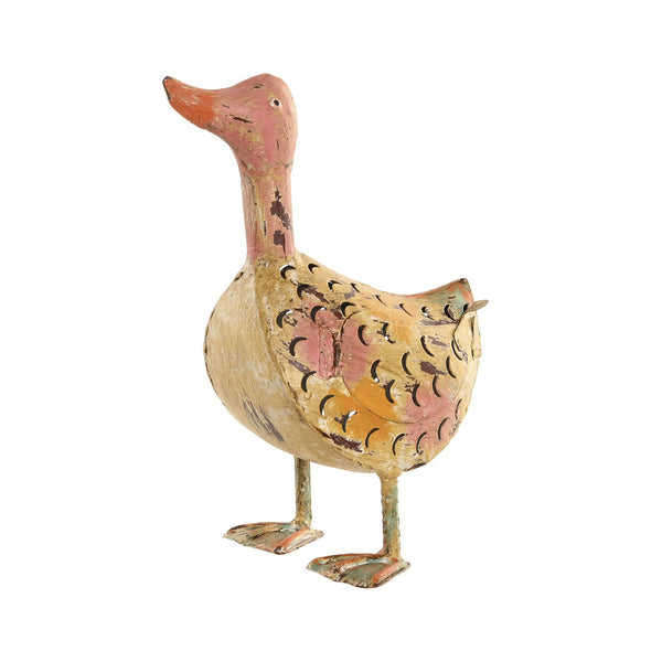 Figura decorativa de pato de metal estilo vintage