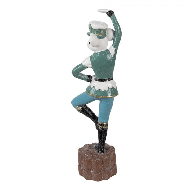 figura de resina pintada a mano para decoración navideña