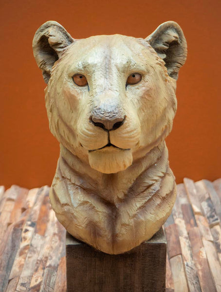 Figura cabeza león Brocantia
