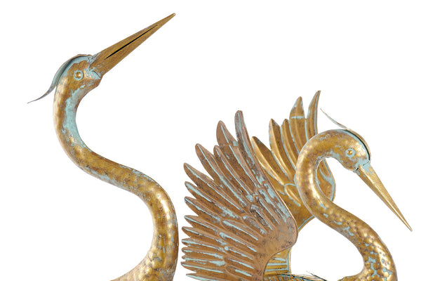 Garza metal verde y dorado
